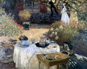 克劳德 莫奈 : The Luncheon (Monet's Garden At Argenteuil)